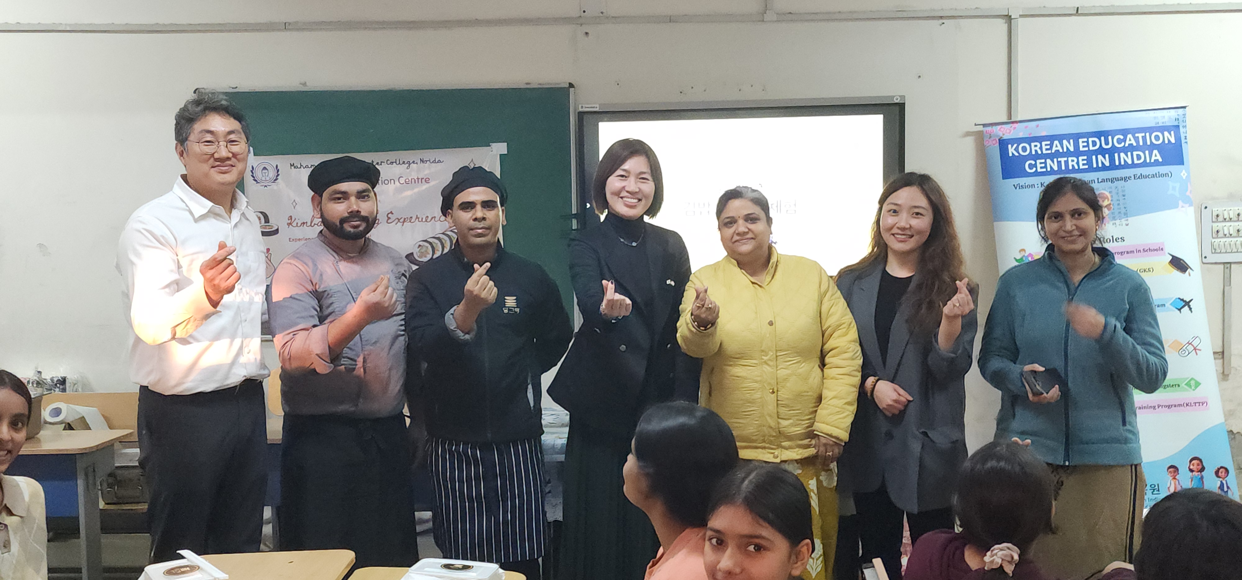 Mahamaya school kimbap making activity