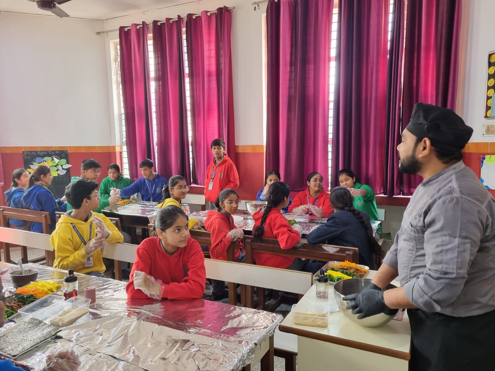 BAL BHAVAN KIMBAP MAKING1